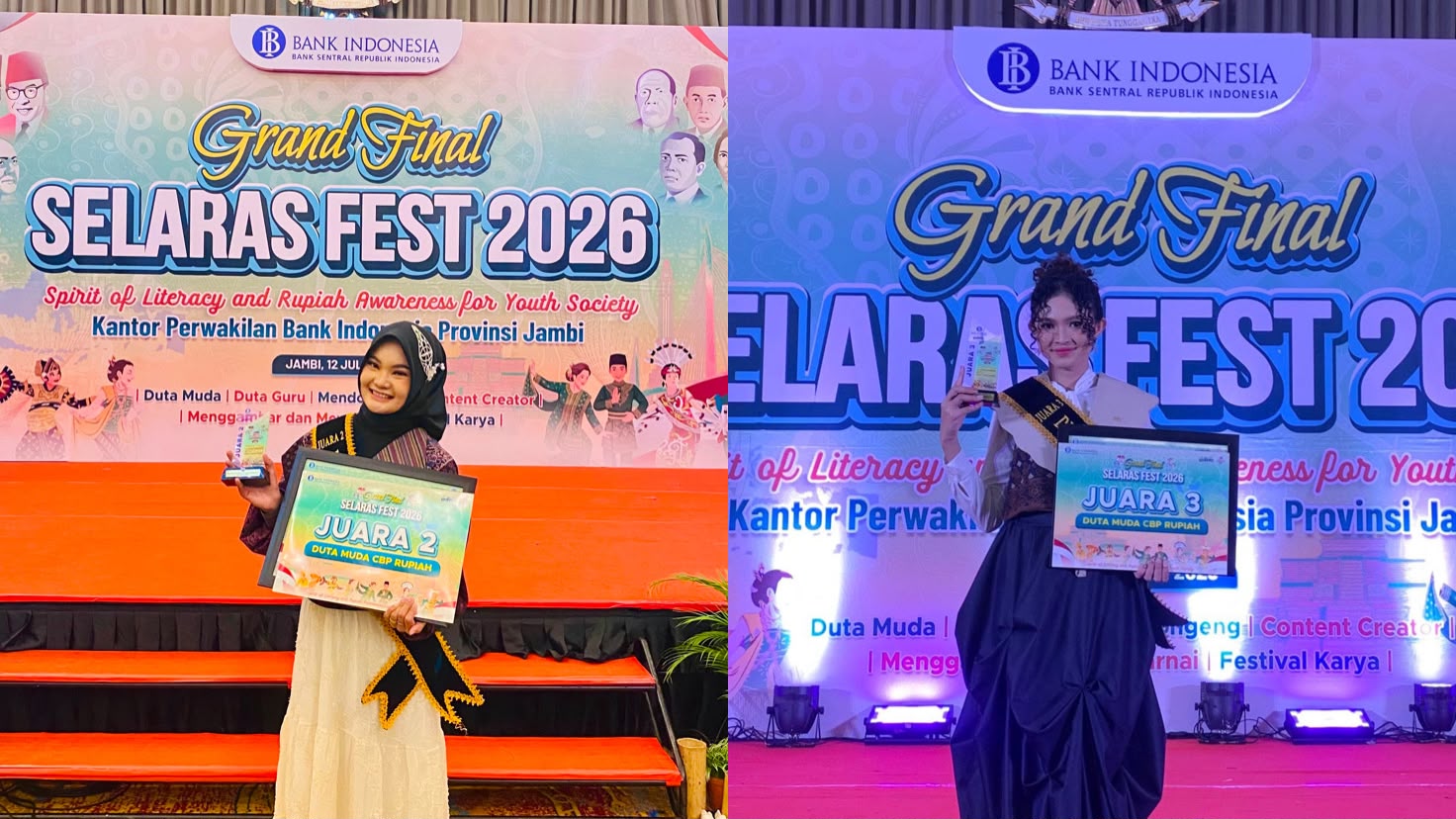 Dua Anggota GenBI Jambi Raih Duta Muda di SELARAS FEST 2026