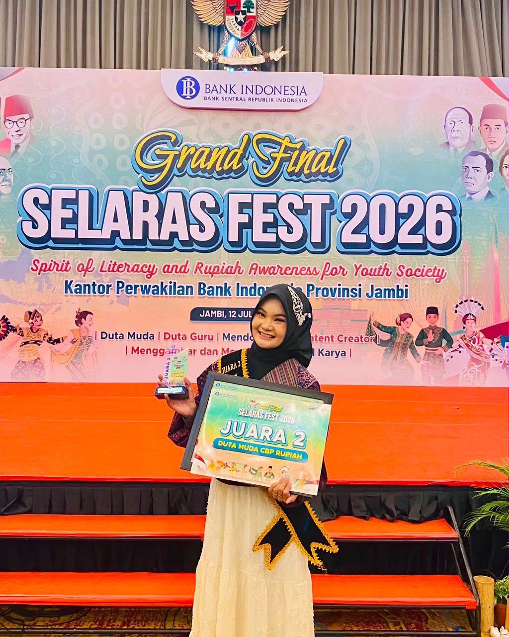 Dokumentasi Juara II Duta Muda 2026 Selaras Fest Bank Indonesia - Nurul Izzati Humairoh Harahap